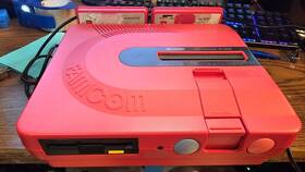Sharp 974019155500 Twin Famicom Red Console An-500r With Laser Bear Adaptor Rgb Us Seller