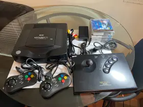 40994 Snk Neo Geo Cd Jp Console System 2 Controllers Joystick Games Tested Usa