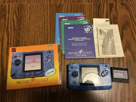 Neop-54016 Snk Neo Geo Pocket Color Console Ocean Blue With Box Loaded Game Drive Works