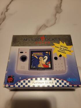 Snk Neop00591 Neo Geo Pocket Color Platinum Silver Console With Sonic Adventure And Box