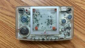 Snk Neop11010 Neo Geo Pocket Clear Monochrome - Works But No Screen Round Battery Cover