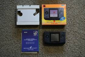 Snk Neop52010 Neo Geo Pocket Color Handheld Stone Blue With Box Tested And Working Ngpc