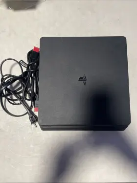 Sony 093674282117 Jet Black Ps4 Slim 1tb Come With Cords Tested And Working 100%