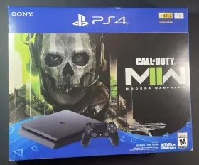 1000032671 Sony Playstation 4 Slim 1tb Jet Black Cuh-2215b Cod Modern Warfare 2 Bundle New