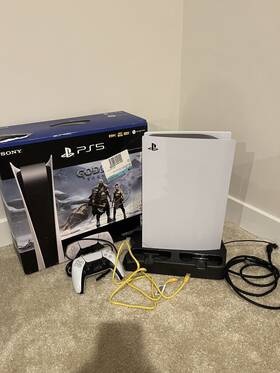 Sony 1000033246 Ps5 Digital Edition Console God Of War Ragnar K Bundle - White