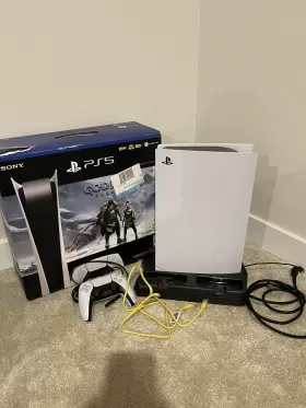 1000033246 Sony Ps5 Digital Edition Console God Of War Ragnar K Bundle - White