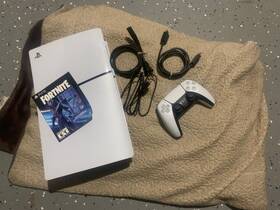 Sony 1000045142 Playstation 5 Slim Disc-drive Edition Fortnite Cobalt Star Bundle