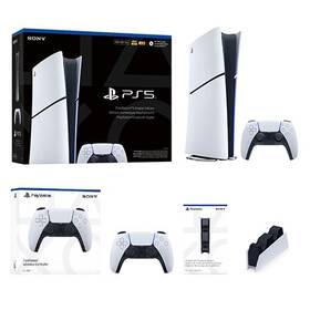 Sony 1000049898 1853011 Playstation 5 Digital Slim Console 825gb Dualsense Wireless Con