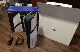 Sony 609921761245 Playstation 5 Pro Console - With Disc Drive Vertical Stand And Controller Etc