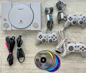 Sony 651208105631 Playstation 1 Ps1 Scph-7501 Console Bundle 5 Games Tested Working