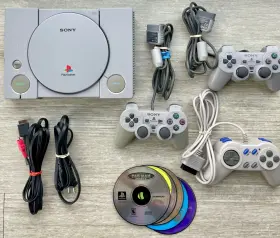 Scph-7501 Sony 651208105631 Playstation 1 Ps1 Console Bundle 5 Games Tested Working
