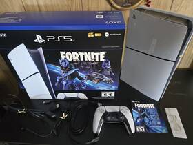 Sony 653969506917 Playstation Ps5 Console Fortnite Cobalt Star Digital Edition Unused Code