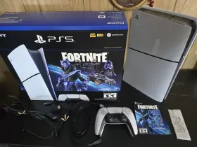Sony 653969506917 Playstation Ps5 Console Fortnite Cobalt Star Digital Edition Unused Code