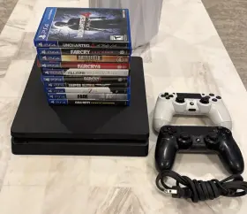 Sony 711719395874 Playstation 4 Slim 1tb Console With 2 Controllers 10 Games Ps4 Tested