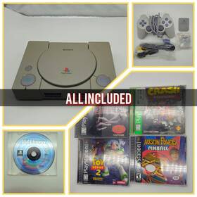 Sony 711719400004 Playstation 1 Ps1 Game Console - Gray Tested And Working Memory Card Contr
