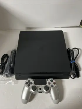Sony 711719510031 Playstation 4 Slim Ps4 500gb Console Black With Controller And Cables Tested