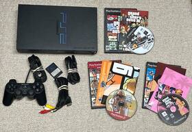 Sony 711719700104 Playstation 2 Console Bundle System Ps2 Fat Black - Grand Theft Auto Trilogy