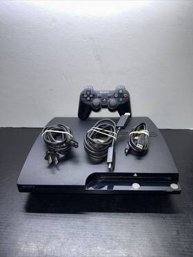 Sony 711719842408 Ps3 Playstation 3 Slim Edition Charcoal Black Console 120gb Free Shipping