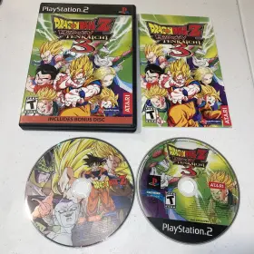 Sony 742725275928 Dragon Ball Z Budokai Tenkaichi 3 With Bonus Disc Playstation 2 Ps2 Tested