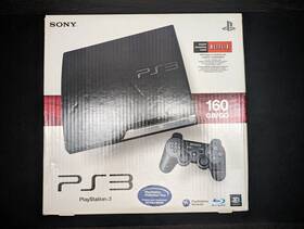 Sony 98418 Playstation 3 Slim 160gb Charcoal Black Console With Games And Ps Move Set