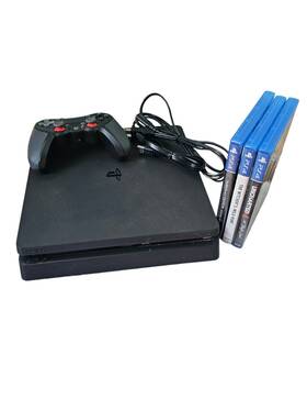 Sony A1203055609 Playstation 4 Slim 500gb With 3 Games 1 Controller Usb Micro And Power Cord Ps4