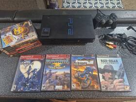 Sony Au7638098 Playstation Ps2 2 Fat Console Bundle With Games Tested Working