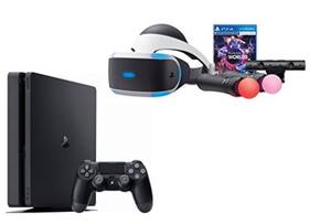 Sony B077smr3f1 Playstation Vr Launch Bundle 4 Slim 1tb Console Black Very Good
