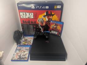 Sony Can323 Playstation 4 Pro 1tb Console Red Dead Redemption 2 Bundle Video Game Systems