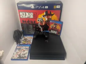 Can323 Sony Playstation 4 Pro 1tb Console Red Dead Redemption 2 Bundle Video Game Systems