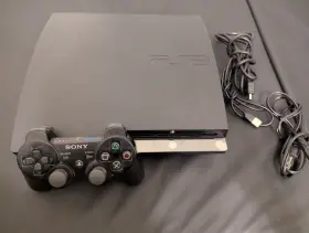 Cech-2101aa Sony Ps3 Slim 120gb Cords Console Oem Sixasis Playstation Controller Tested Working