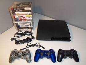 Sony Cech-30001a Playstation 3 Ps3 Console 18 Game Lot Controllers And Cables