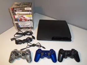 Cech-30001a Sony Playstation 3 Ps3 Console 18 Game Lot Controllers And Cables