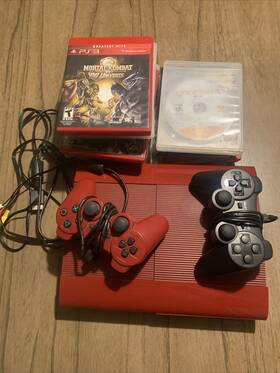 Sony Cech-4001c Playstation 3 God Of War Ascension Legacy Bundle 500gb Red Console Ps3 New