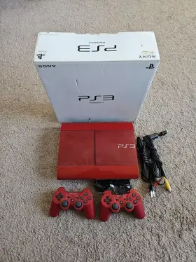 Cech-4004c Sony Playstation 3 Ps3 Super Slim Red God Of War 500gb Console Tested