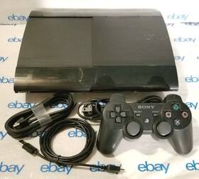 Sony Cech-4204c Tested Playstation 3 Ps3 Super Slim 500gb Console With Cables