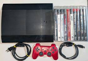 Sony Cech-4391c Playstation Super Slim Ps3 500gb Bundle Controller 10 Games All Tested