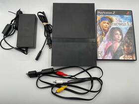 Sony Cech-h00ss Ps2 Slim Console Black Scph-90000 Ntsc-j/ Cords/ Final Fantasy X-2