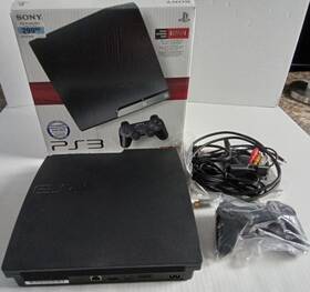Sony Cech2101a Playstation 3 Ps3 Slim Console 120 Gb Cech-2101a With Controller And Cords