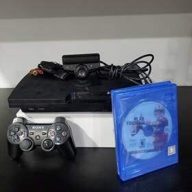 Sony Cf425168835 Playstation 3 Ps3 Slim 160gb Console Cech-2501a -camera- 2 Games/controller
