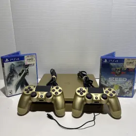Chu-2015b Sony Playstation Ps4 Slim Gold Console 1 Tb Storage Lot Controllers Games
