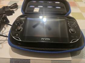 Sony Cmh18 Ps Vita Pch-1001 Oled Handheld Bundle W Charger Case 9 Games Tested Works