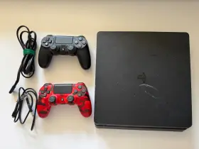 Cuh-22156b Sony Black Playstation 4 Slim 1tb Console With 2 Controllers