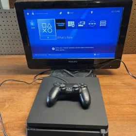 Cuh2015bb01x Sony Ps4 Slim 1tb Console Factory Reset Tested Works 1 Controller Clean