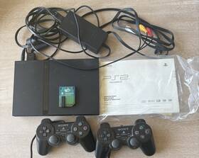 Sony I.1 D 20250731 Kg.07 Playstation 2 Ps2 Slim Console Scph-90001 With 3 Controllers Works
