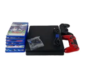 Mc745781035 Sony Playstation 4 Slim 500gb Black Console Gaming With Joysitcks And 6 Games