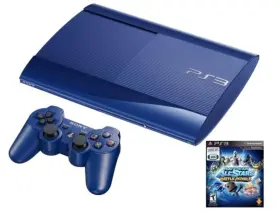 Nll368 Sony Ps3 Azurite 250gb Blue System With All-stars Battle Royale Bundle Console Video