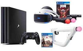 Sony Nni204 Ps4 Shooter Bundle Playstation 4 Pro 1tb Console Vr Headset Farpoint Aim Video