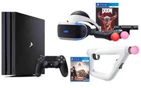 Nni204 Sony Ps4 Shooter Bundle Playstation 4 Pro 1tb Console Vr Headset Farpoint Aim Video