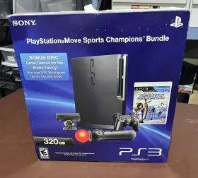 Ps398470 Sony Playstation 3 Ps3 Move Sports Champions Bundle 320 Gb Complete In Box