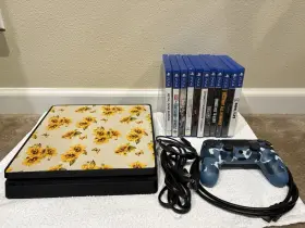 Bundle-500gb Sony Ps4-701 Ps4 Slim Console With Controller/11 Games-playstation 4-500 Gb